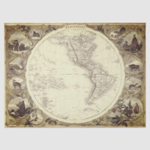 Vintages Kartenpapier Seidenpapier