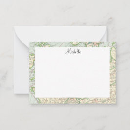 Vintages KartenSkript Personalisiert Mitteilungskarte