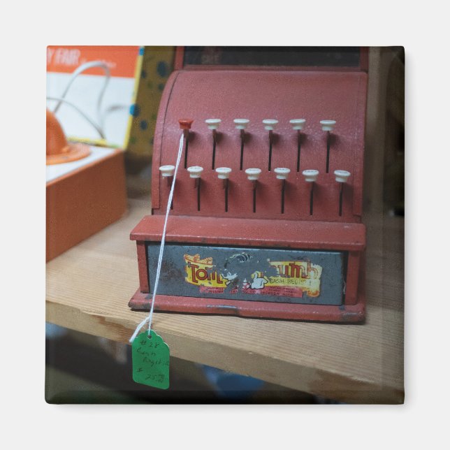 Vintages Kassenregister Magnet (Vorne)