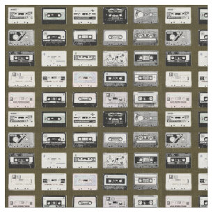 Vintages Kassetten-Band-Gewebe Stoff