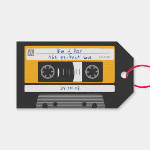 Vintages Kassettenband aus den 80er Jahren Geschenkanhänger