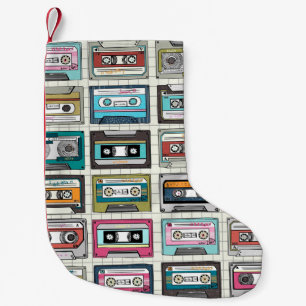 Vintages Kassettendesign Kleiner Weihnachtsstrumpf