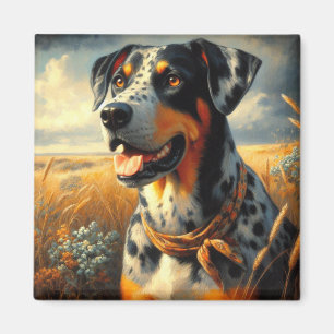 Vintages Katahoula Leopard Hundepainting Magnet