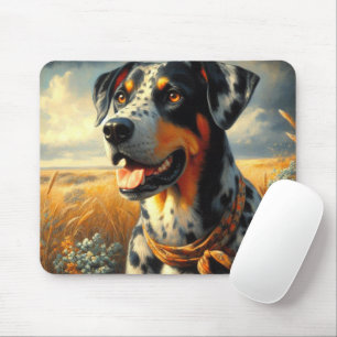 Vintages Katahoula Leopard Hundepainting Mousepad