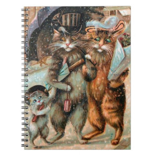 Vintages Katzen-Notizbuch, Louis Wain Notizblock