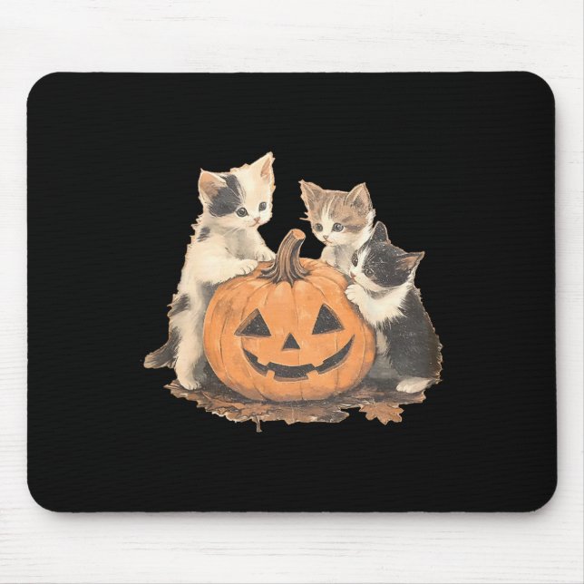 Vintages KatzenHalloween der 90er Mousepad (Vorne)