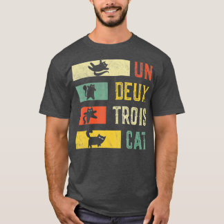 Vintages Katzenretro Un Deux Trois Cat Funny Cat L T-Shirt
