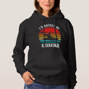 Vintages Kayaking Sunset Paddeln Wassersport Hoodie