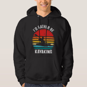 Vintages Kayaking Sunset Paddeln Wassersport Hoodie