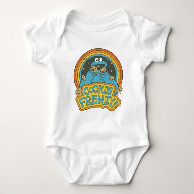 Vintages Keksmonster | Cookie Frenzy Baby Strampler (Vorderseite)