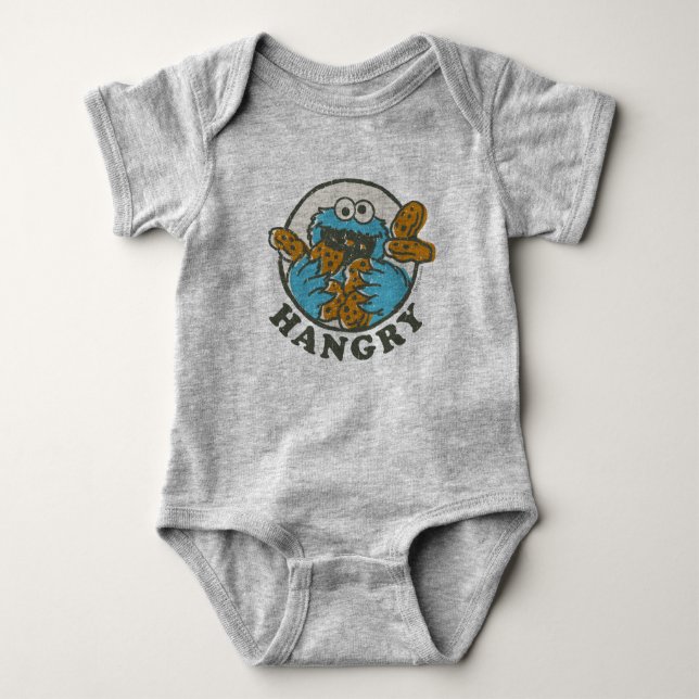 Vintages Keksmonster | Hangry Baby Strampler (Vorderseite)
