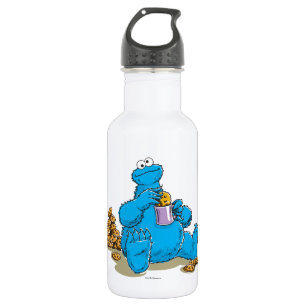 Vintages Keksmonster isst Cookies Edelstahlflasche