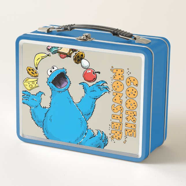 Vintages Keksmonster Metall Lunch Box (Vorderseite)