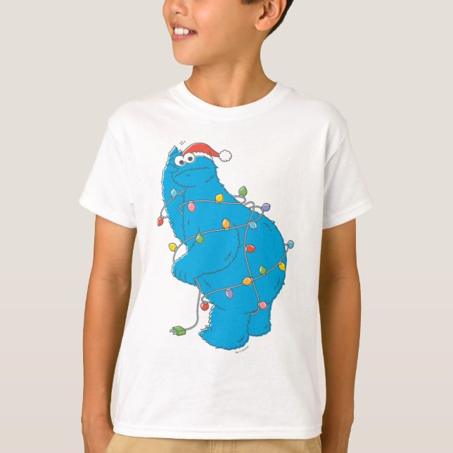 Vintages Keksmonster Weihnachtslicht T-Shirt (Vorderseite)
