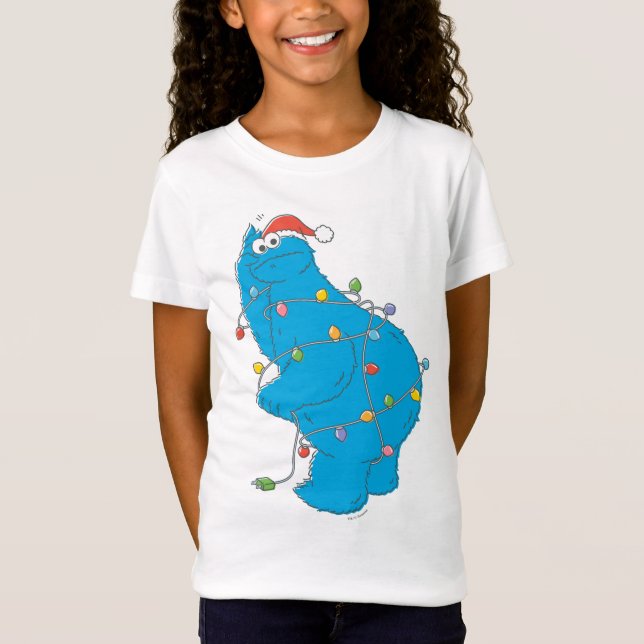 Vintages Keksmonster Weihnachtslicht T-Shirt (Vorderseite)