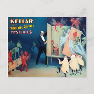 Vintages Kellar Magic Poster Postkarte