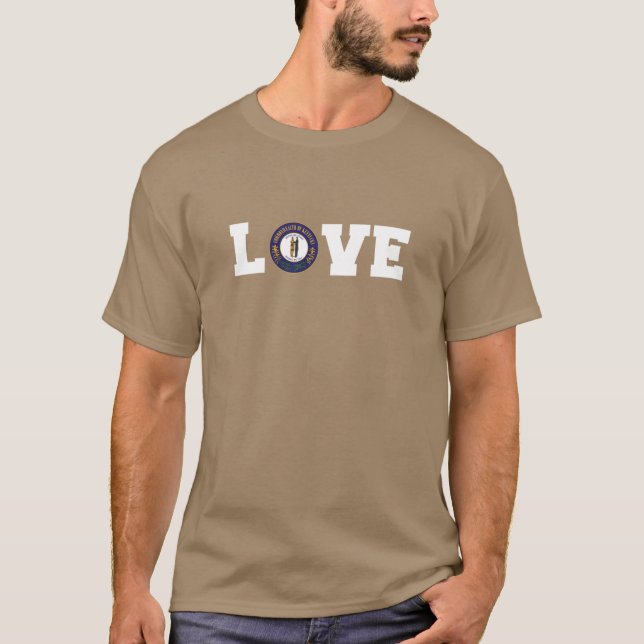 Vintages Kentucky Staat Siegel Liebe Aktiv T-Shirt (Vorderseite)