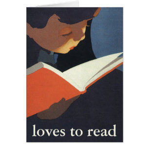 Vintages Kind, das ein Buch aus der Bibliothek lie