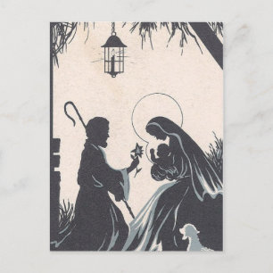 Vintages Kind Jesus Geboren Feiertagspostkarte