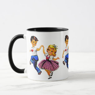 Vintages Kind Junge & Mädchen: Adorable Tasse