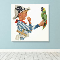 Vintages Kind, Junge Pirat Parrot Bird