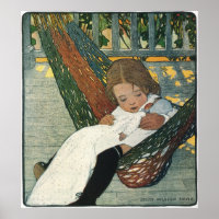 Vintages Kind mit Puppe von Jessie Willcox Smith