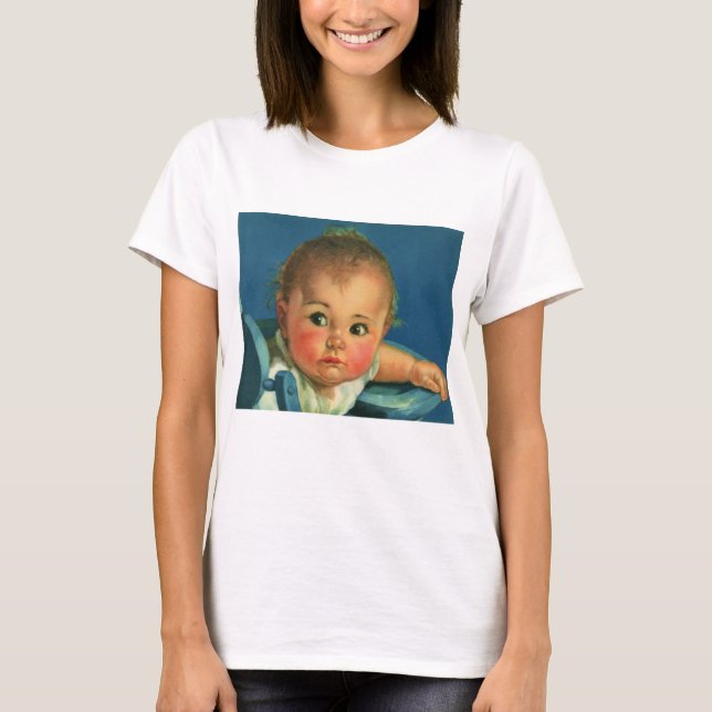 Vintages Kind, Niedliches Baby oder Mädchen im Hoc T-Shirt (Vorderseite)