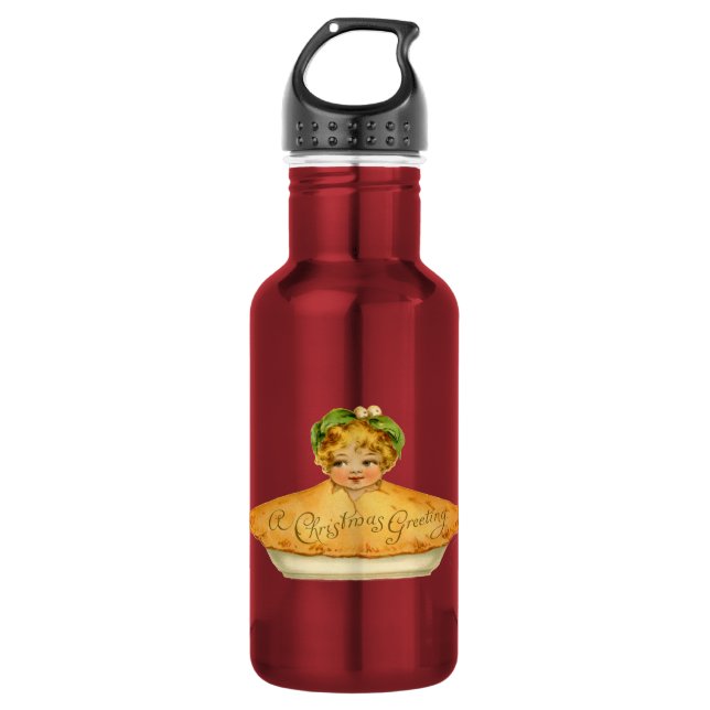 Vintages Kind und Kuchen Edelstahlflasche (Vorderseite)