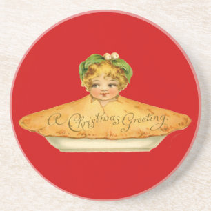 Vintages Kind und Kuchen Untersetzer