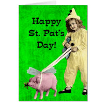 Vintages Kind und Schwein, St. Pat's Day
