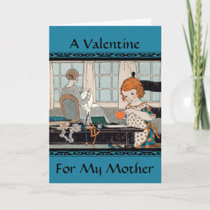 Vintages Kind Valentine Feiertagskarte