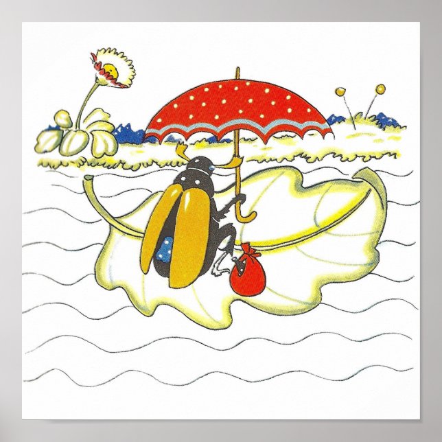 Vintages Kinderbuch Kinderzimmer Art Poster (Vorne)