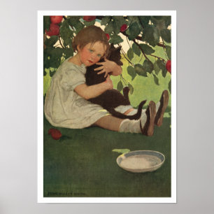 Vintages Kinderillustrierungspaket oder drucken Poster
