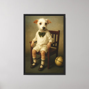 Vintages Kinderportrait Gerahmte Leinwand Kunst, D