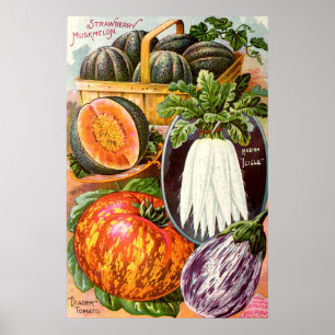 Vintages Kindersaatkatalog Gemütlichkeit Poster