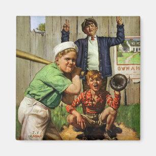 Vintages Kinderspiel SportBaseball-Spiel Magnet