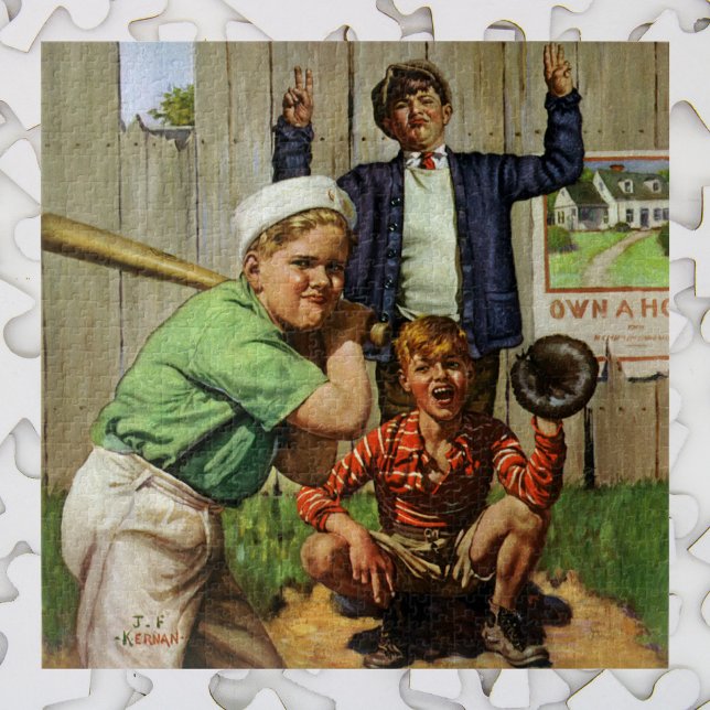 Vintages Kinderspiel SportBaseball-Spiel Puzzle (Von Creator hochgeladen)