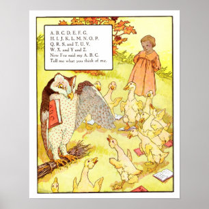 Vintages Kinderzimmer drucken - ABC Poster