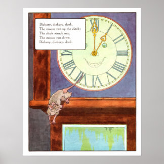Vintages Kinderzimmer drucken - Dickery Dickery Do Poster