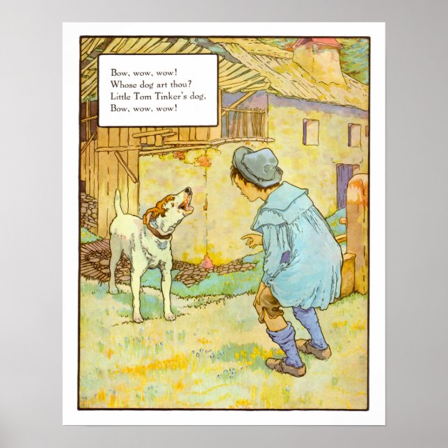 Vintages Kinderzimmer Print - Bow Wow Wow! Poster (Vorne)