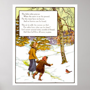 Vintages Kinderzimmer Print - Der kleine Robin Poster