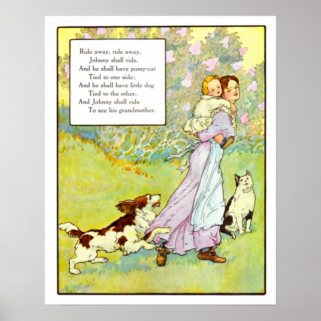 Vintages Kinderzimmer Print - Fahrt weg Johnny Poster (Vorne)