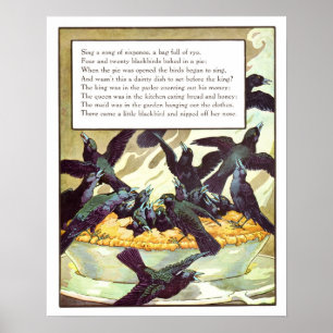 Vintages Kinderzimmer Print - Sing a Song of Sixpe Poster