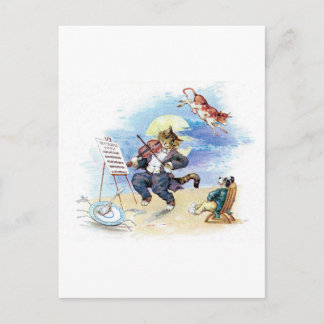 Vintages Kinderzimmer Rhyme Hey Diddle, Cat Fiddle Postkarte