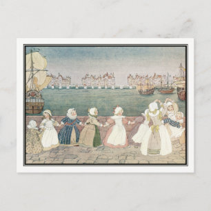 Vintages Kinderzimmer Rhyme von H. Willebeek Le Ma Postkarte