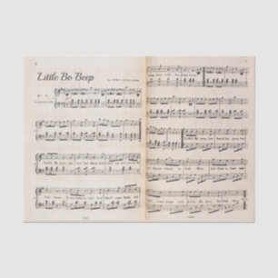 Vintages Kinderzimmer Sheet Music Little Bo Beep U Seidenpapier