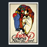 Vintages Kino Art Deco Repro. Drucken Poster<br><div class="desc">Zürich, Speck Cinema, House du Pont. Sehr seltenes Art Deko Poster, ca. 1913, von Otto Baumberger für das "Speck Cinema" in Zürich. Dieses Produkt (von klein bis maximal) wird aus einer Publikation, einer Werbung oder einem Vintagen Druck reproduziert. Das Bild wurde gereinigt, digital verbessert und bei Bedarf wiederhergestellt. Ideal für...</div>