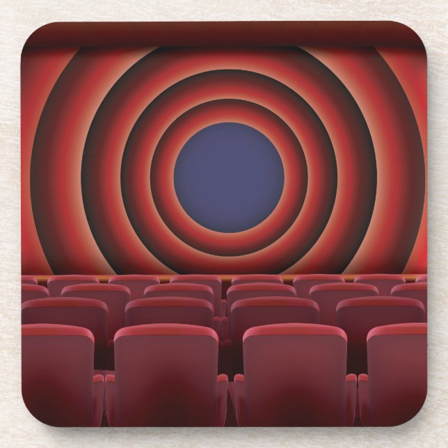 Vintages Kinotheater Untersetzer (Vorderseite)