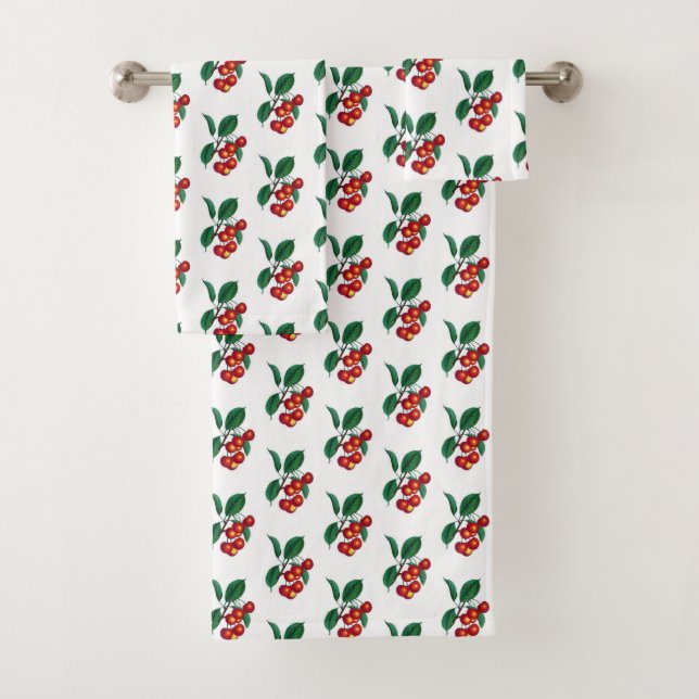 Vintages Kirschbad-Tuch-Set Badhandtuch Set (Insitu)