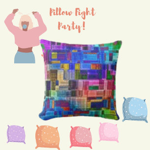 Vintages Kissen mit leuchtender Art Watercolor